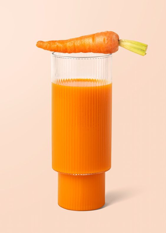 Cold pressed carrot juice mockup